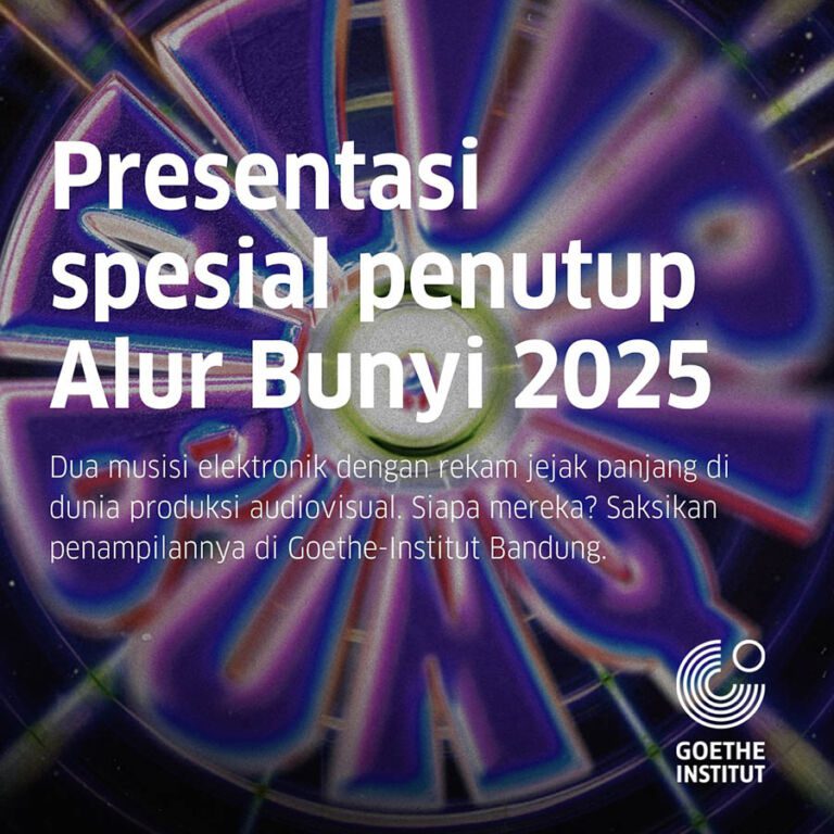 Alur Bunyi 2025, Ten~neT, Indra Perkasa, Firzi O, Goethe-Institut Bandung, Musik Elektronik, Audiovisual, Pertunjukan Imersif, Musik Kontemporer, Bandung Event, Electronic Performance